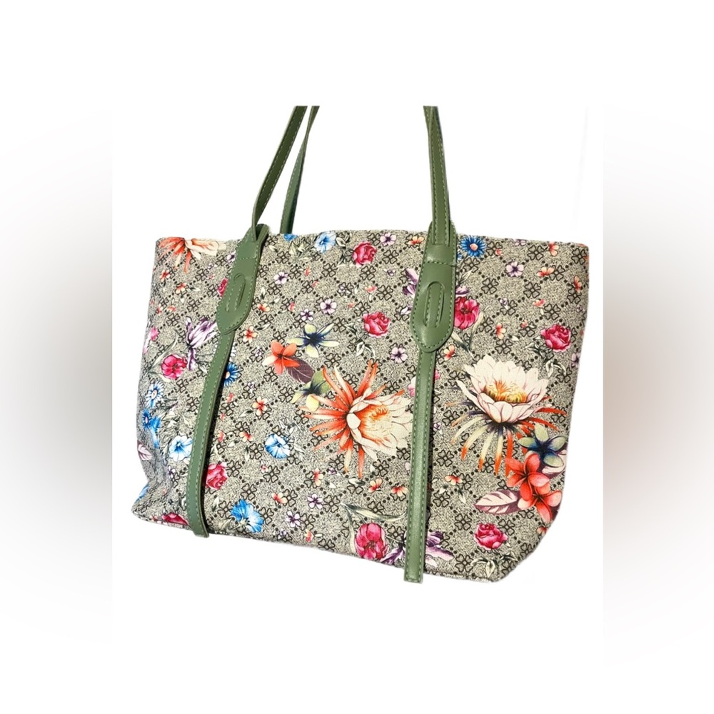 Floral Green Tote Bag